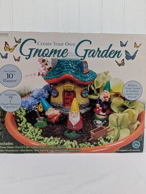 Horizon Group Create Your Own Gnome Garden Indoor Outdoor Decor New in Box